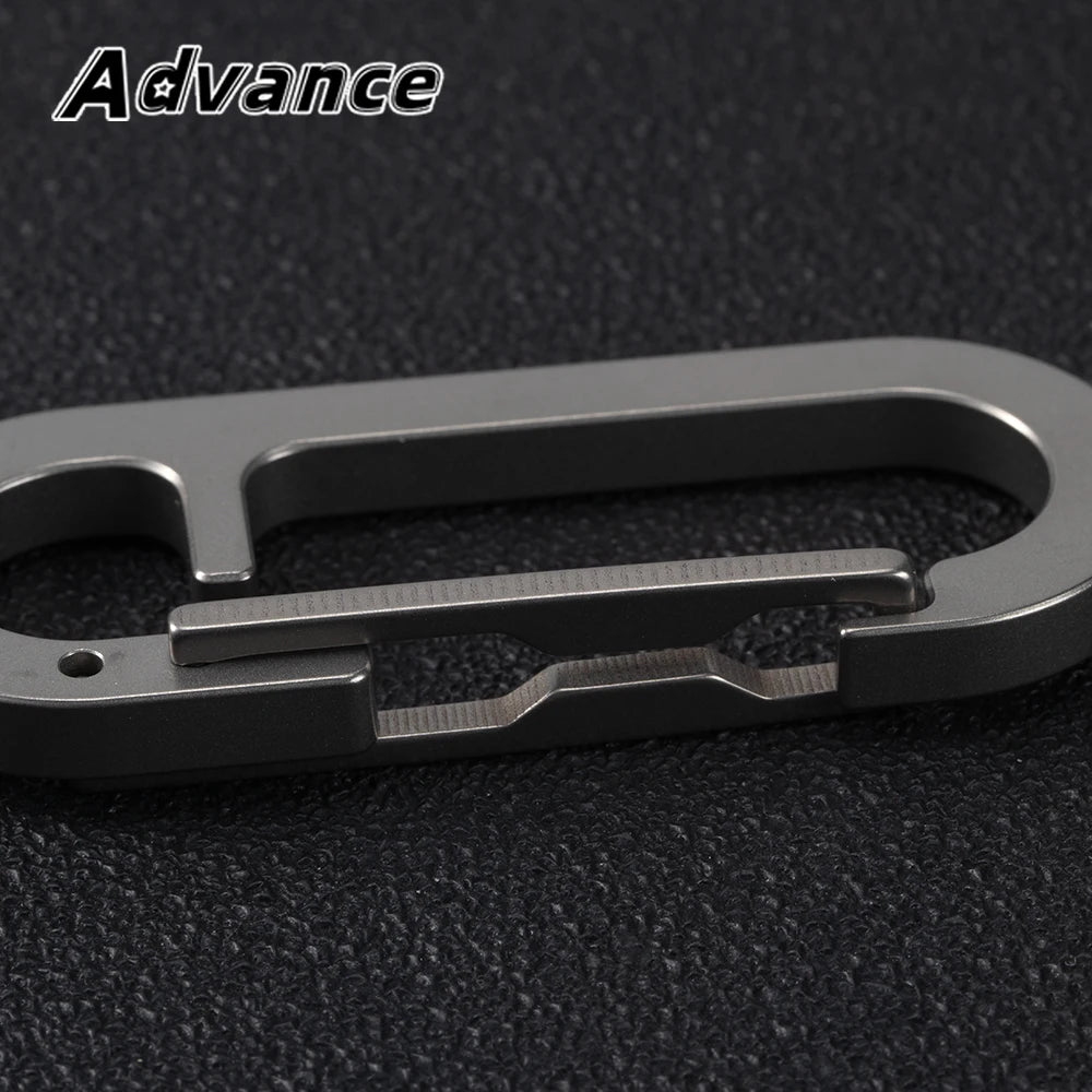 Titanium Alloy Key Ring - Multifunctional Outdoor EDC Keychain Buckle Tool Accessory
