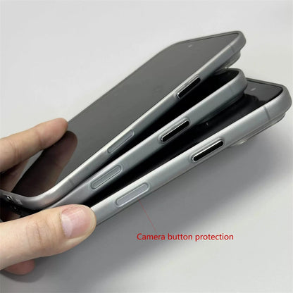 Ultra-Thin Matte iPhone Case - Translucent Soft TPU Slim Cover with Button & Camera Protection for iPhone 12–18, Air, Plus & Pro Max Models