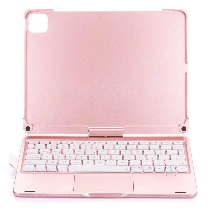 Bluetooth Magic Keyboard Case for iPad — Multi-Language (Arabic, Spanish, French, German) for iPad Pro 11 (2018–2022), Air 4/5, 10.9-inch