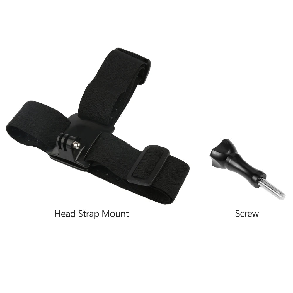Action Camera Accessories Kit - Adjustable Head Strap & Chest Mount Holder for GoPro, DJI, Insta360 & More