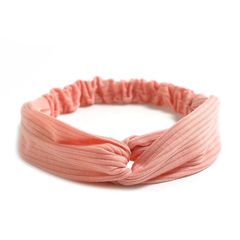 Women Cross Top Knot Headband – Elastic Soft Solid Color Hair Bands, Twisted Knotted Headwrap, Hair Accessories for Girls
