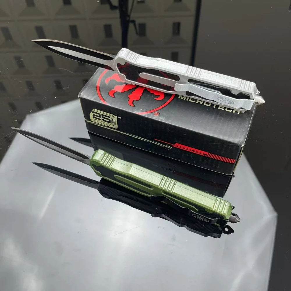 High-End Pocket Folding Knife — Zinc Alloy & Carbon Fiber Handle, Durable 440C Steel EDC for Outdoor Camping