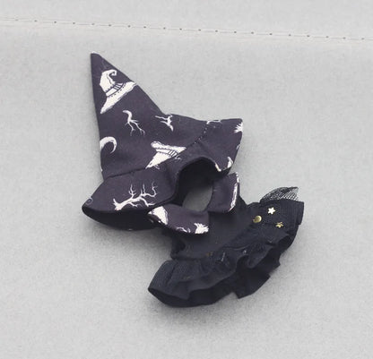 Labubu Halloween Cloak Dress with Hat — 10.5cm V4 The Monsters Pin for Love Series Doll Clothes & Accessories