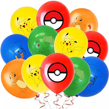 Pokemon Latex Balloons – 1/2/3 Pack Pikachu Cartoon Party Supplies for Birthday, Baby Shower & Kids Decorations