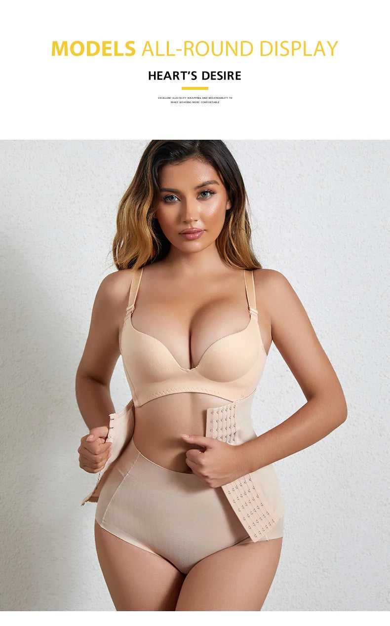 Women’s Slimming Waist Trainer Belt — Tummy Control Body Shaper, Fat Compression Girdle & Firm Corset Shapewear