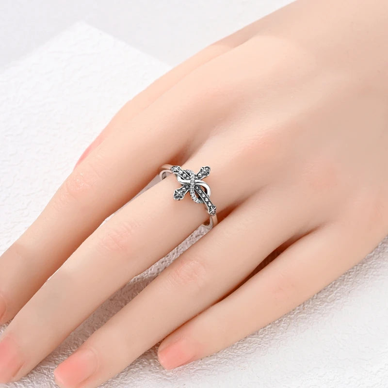 925 Sterling Silver Rings - Bow, Heart, Sun, Moon & Star Zircon Jewelry for Women, Birthday & Anniversary Gift
