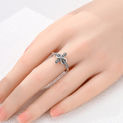 925 Sterling Silver Rings - Bow, Heart, Sun, Moon & Star Zircon Jewelry for Women, Birthday & Anniversary Gift