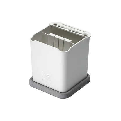 RAY Studio Dual-Compartment Brush Cleaning Pot – 2-in-1 Absorbent Pad & Modeling Brush Holder Cleaner
