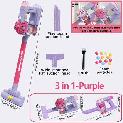 Kids Electric Vacuum Cleaner Toy Set – Simulation Role Play Housekeeping Educational Gift for Toddlers Boys & Girls