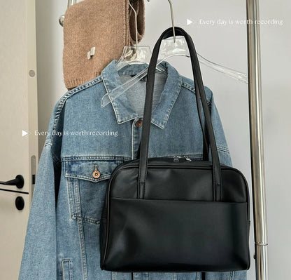 CGCBAG Vintage Designer Women’s Tote Bag – Luxury PU Leather Shoulder Bag, Large Capacity Handbag for Ladies