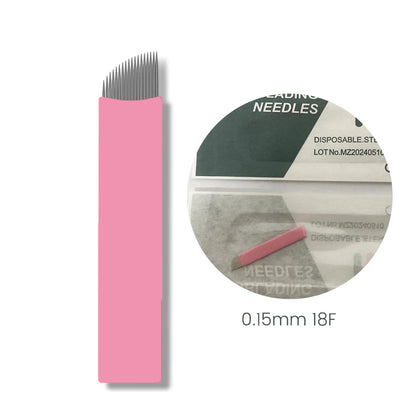 0.15mm Microblading Nano Blades — U-Shape Tebori Tattoo Needles for Permanent Makeup Eyebrow Pen