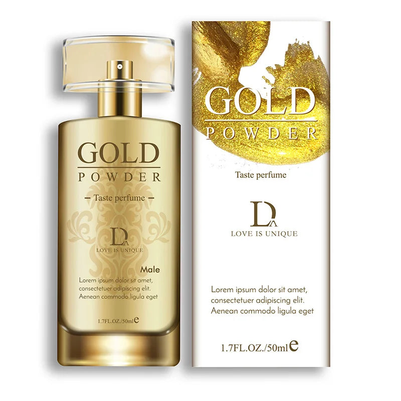 Gold Powder Pheromone Perfume for Men & Women – Long-Lasting Fresh Charming Fragrance for Couples, Daily Flirting Scent Gift Spray