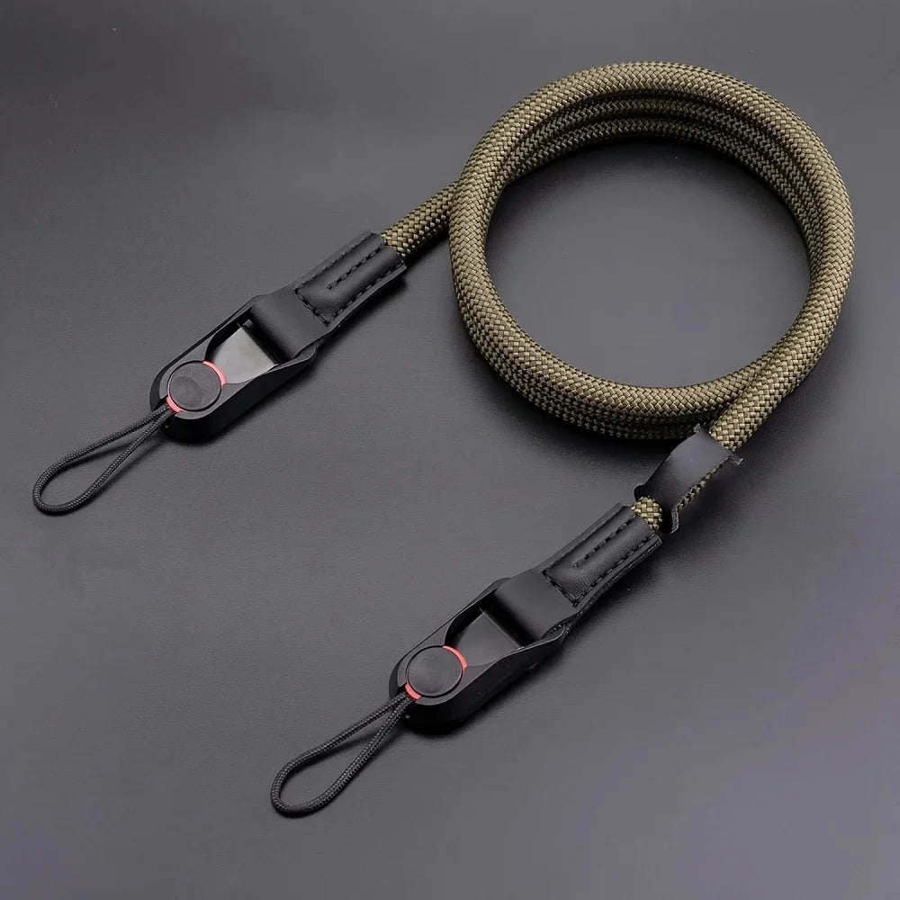 Quick-Release Camera Strap - Adjustable Round Rope Shoulder & Neck Strap for DSLR and Mirrorless Cameras