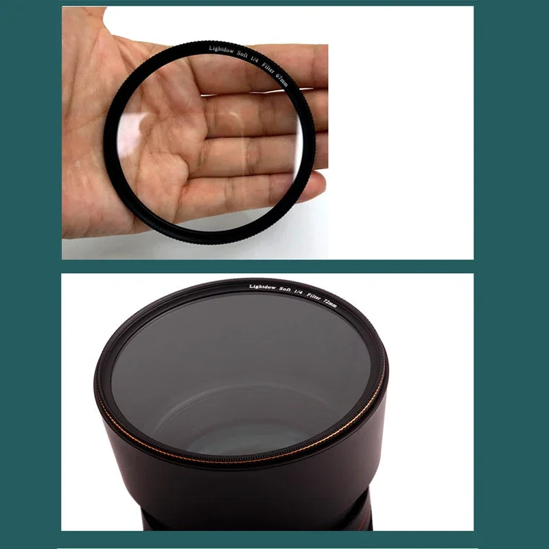 Lightdow 1/4 White Soft Lens Filter - Available in Sizes 49mm to 82mm for Canon, Nikon, Sony Cameras