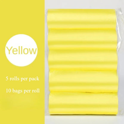 5 Rolls Household Disposable Trash Bags – Small Kitchen Garbage Pouch Bags for Cleaning, Storage & Waste Disposal