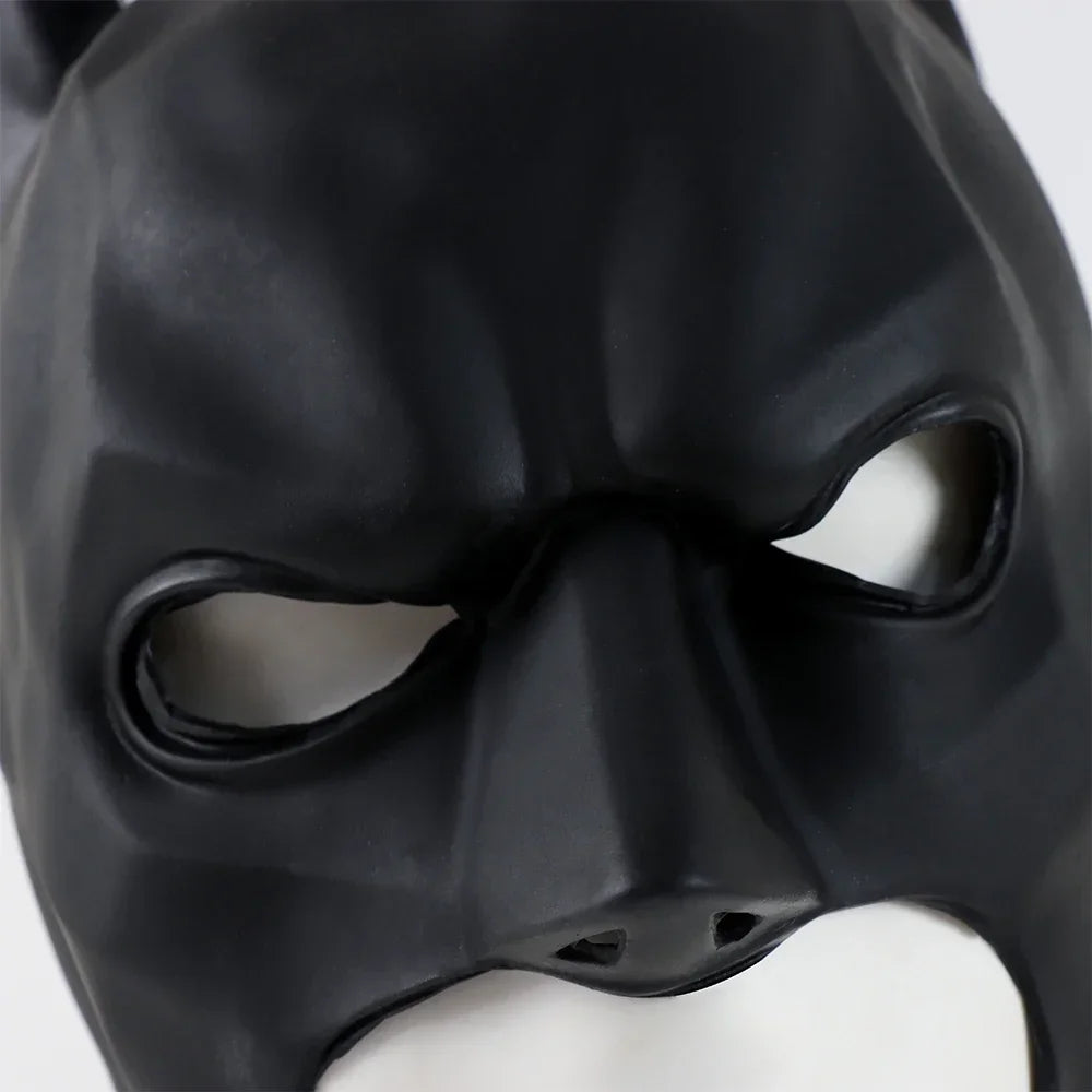 Batman Latex Cosplay Mask — Adult Halloween, Party & Masquerade Headgear for Men, Anime Costume Prop
