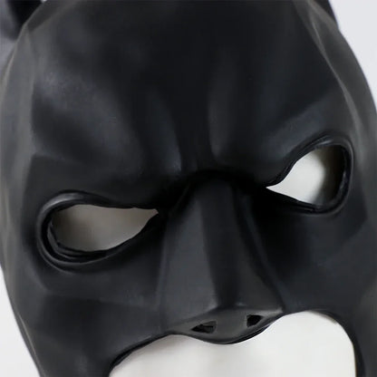 Batman Latex Cosplay Mask — Adult Halloween, Party & Masquerade Headgear for Men, Anime Costume Prop