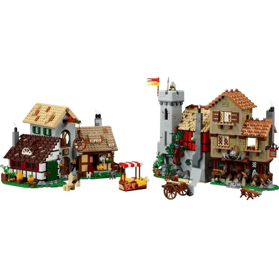 MINISO Disney 3304PCS Medieval Town Square – DIY Puzzle Toy, Compatible with 10332 European Architecture Building Blocks for Kids Gifts