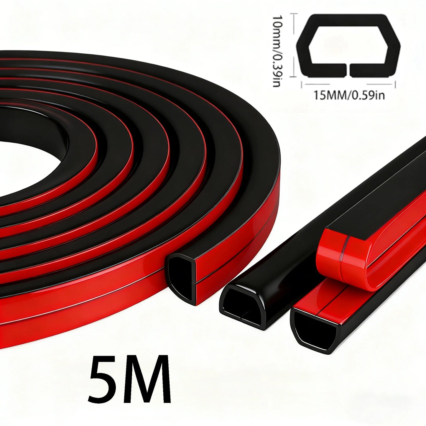Cable Management Sleeve - 118" Self-Adhesive PVC Cord Hider for Wall & Floor, Insulated Wire Cover