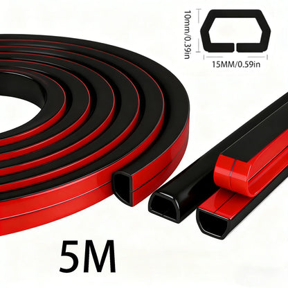 Cable Management Sleeve - 118" Self-Adhesive PVC Cord Hider for Wall & Floor, Insulated Wire Cover