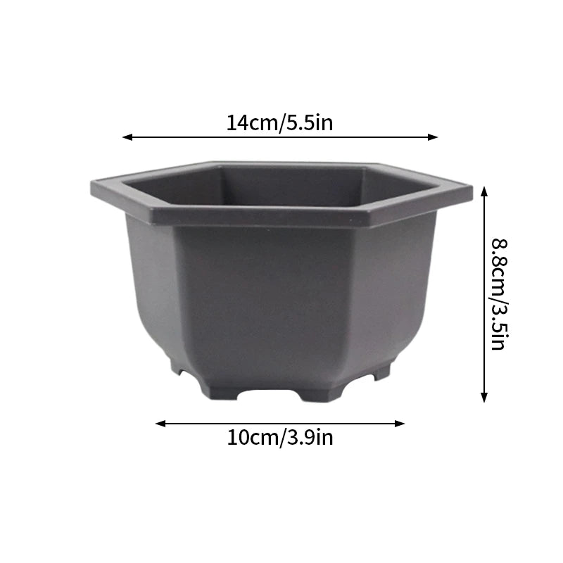 Purple Clay Succulent Plant Pots – Outdoor Garden Bonsai Planters, Rectangular & Square