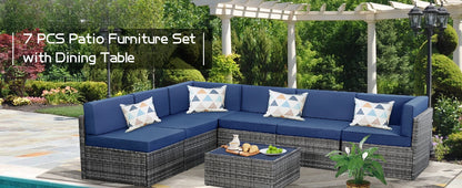 Outdoor Sectional Chair Set – Weather-Resistant Patio Furniture for Garden, Deck, or Backyard