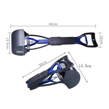 60CM Long Handle Pet Pooper Scooper - Dog and Cat Waste Picker with Jaw Design - Easy Waste Cleaning Tool for Pet Supplies