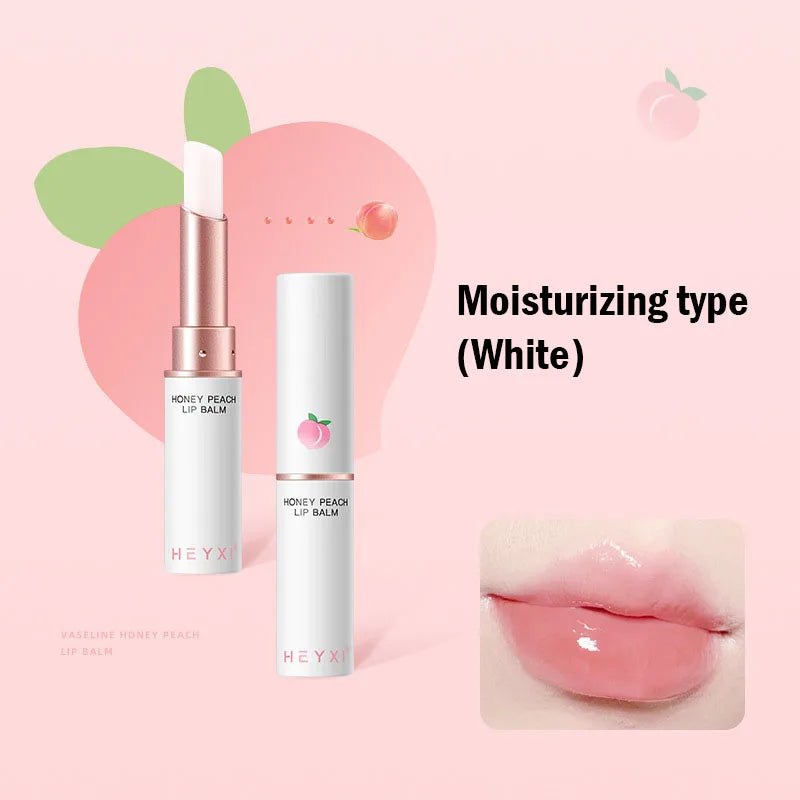 Honey Peach Color-Changing Lip Balm & Lipstick – Hydrating Lip Plumper, Moisturizing & Nourishing Beauty Care Cosmetics for Soft Smooth Lips