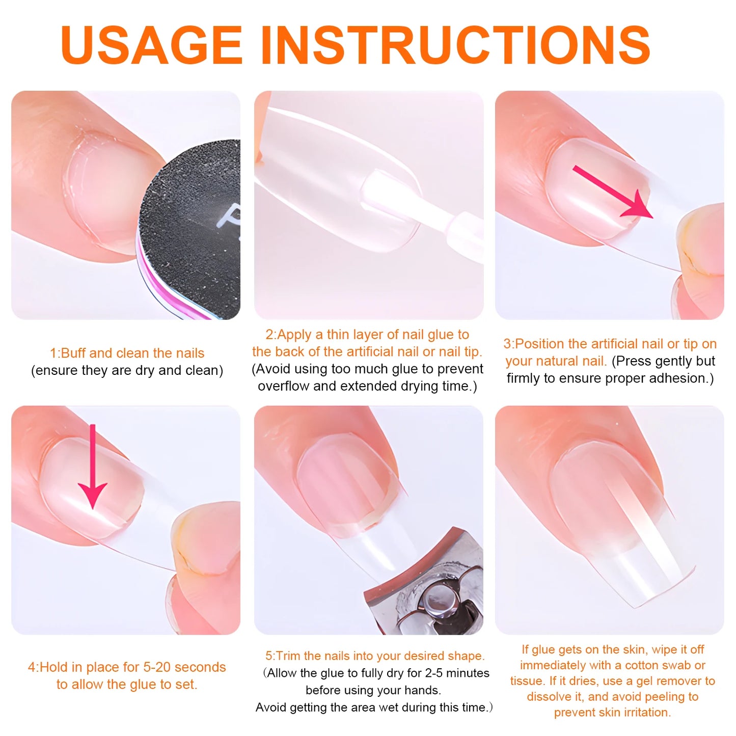 Twoing Waterproof Nail Adhesive — Long-Lasting, Fast-Drying, Formaldehyde-Free Glue for Acrylic & Fake Nails