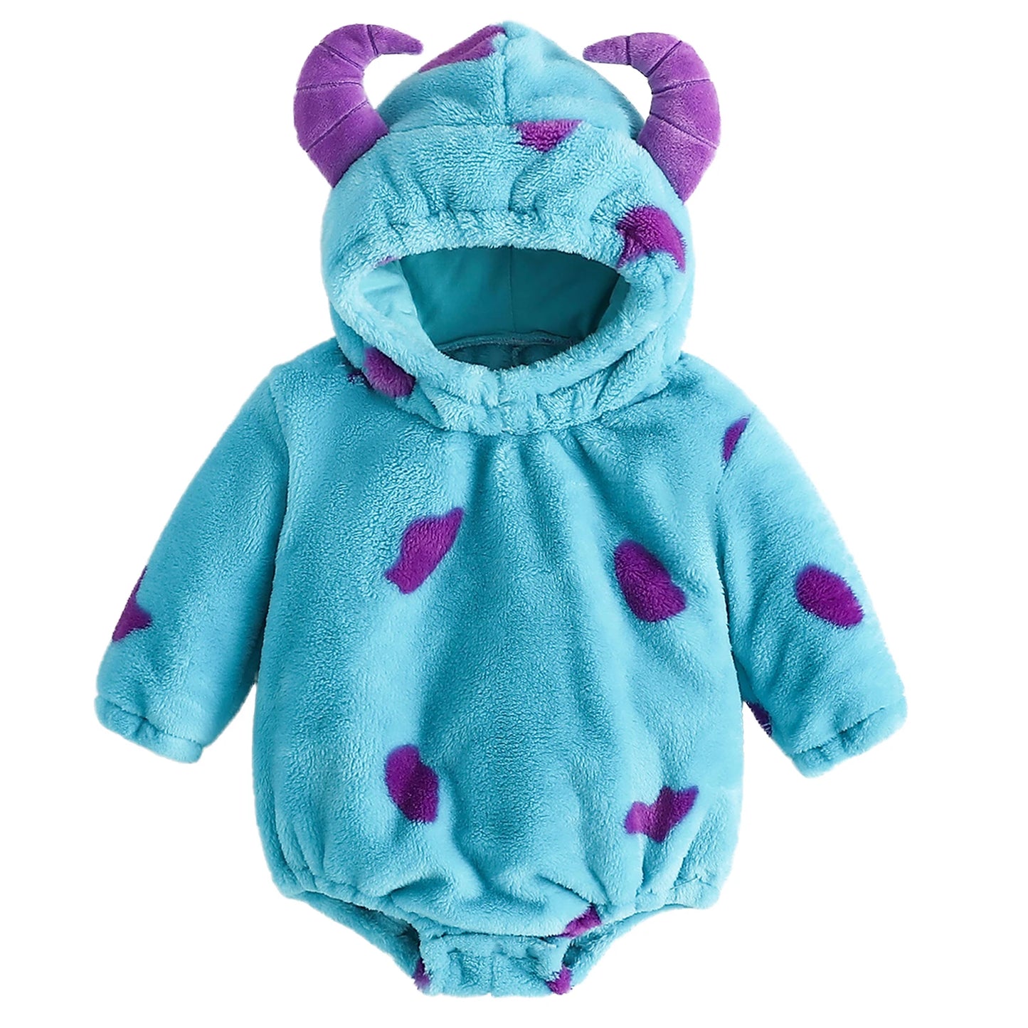 Baby Animal Hooded Romper — Flannel Costume Jumpsuit for Newborn Boys & Girls, Halloween Outfit
