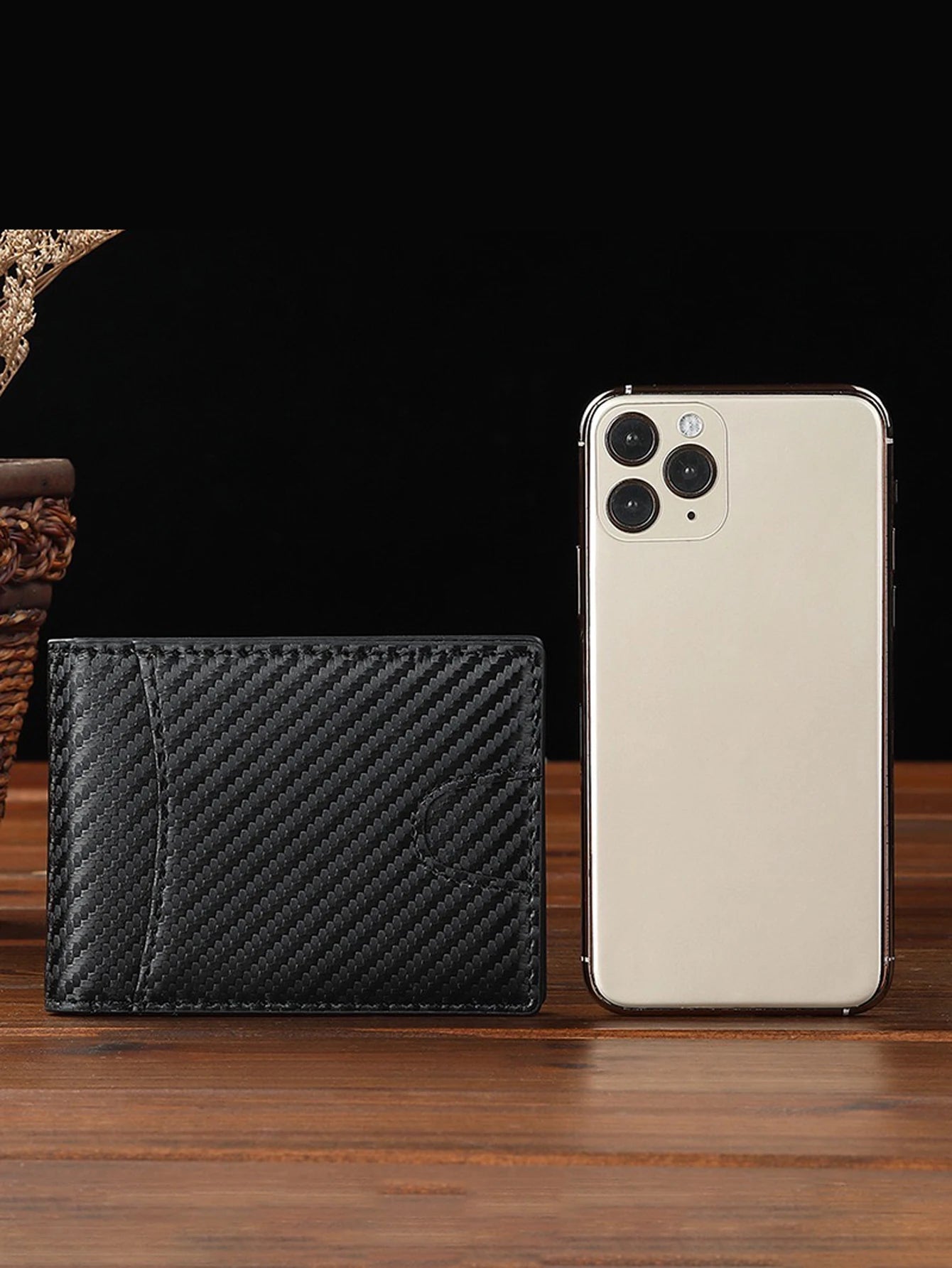 2024 New Microfiber Carbon Fiber Wallet for Men, Simple Credit Card Holder