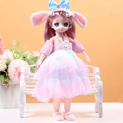 30cm 1/6 BJD Princess Doll – 23-Joint Movable Girl Doll with Clothes, Birthday Gift Toy