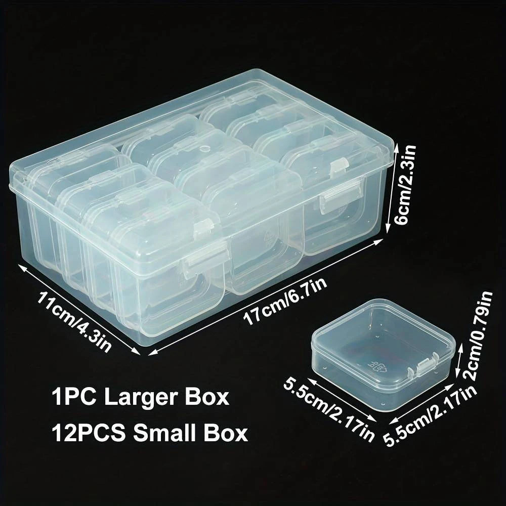 Plastic Document Organizer – Clear Square Desktop Storage Box for Papers and Files
