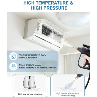 High-Temperature Home Steam Cleaner – Sterilization for Air Conditioning, Kitchen Hood & Car, 110V/220V