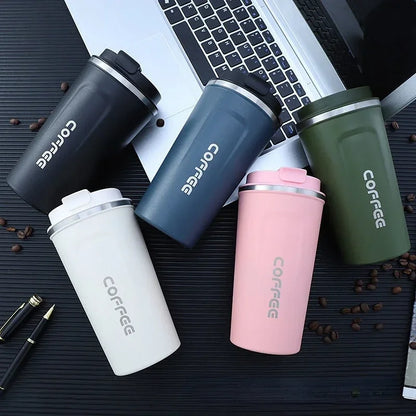 380/510ml Stainless Steel Coffee Cup - Travel Thermal Mug with Leak-Proof Design - Thermos Bottle for Tea and Coffee - Office Business Style