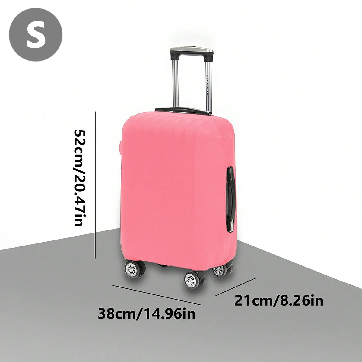 Fashion Travel Suitcase Protective Cover - Solid Color Luggage Cover for 18-32 Inch Suitcases