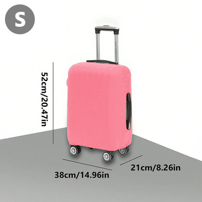 Fashion Travel Suitcase Protective Cover - Solid Color Luggage Cover for 18-32 Inch Suitcases