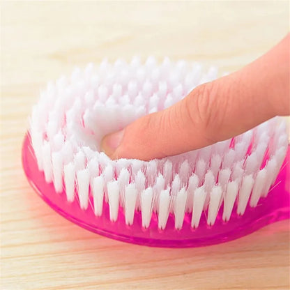 Bath Brush with Handle - Exfoliating Back Body Shower Sponge Scrubber, Skin Massager for Bathroom, Exfoliation Body Brush