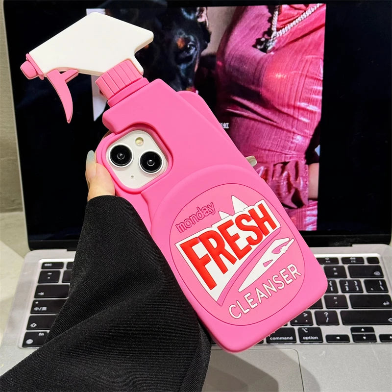 3D Cute Soft Silicone Shockproof Case for iPhone 11-16 Pro Max – Stereo Cleaner Protective Cover Accessories