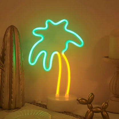Countertop Decorative Neon Sign – USB or Battery-Powered Night Light for Holiday, Party, Kitchen & Home Decor
