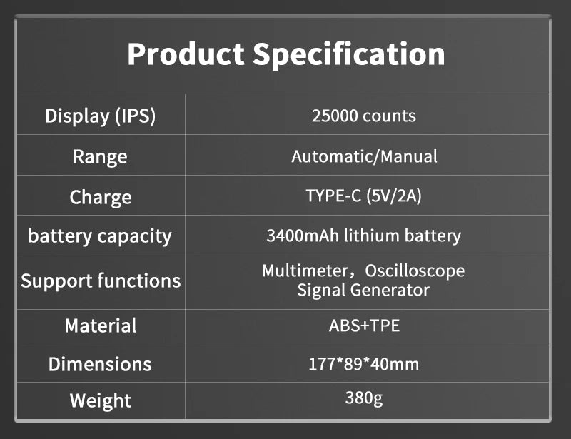 ZOYI 703S Handheld Oscilloscope Multimeter – Dual-Channel 3-in-1 Auto Repair Tool with Color Screen