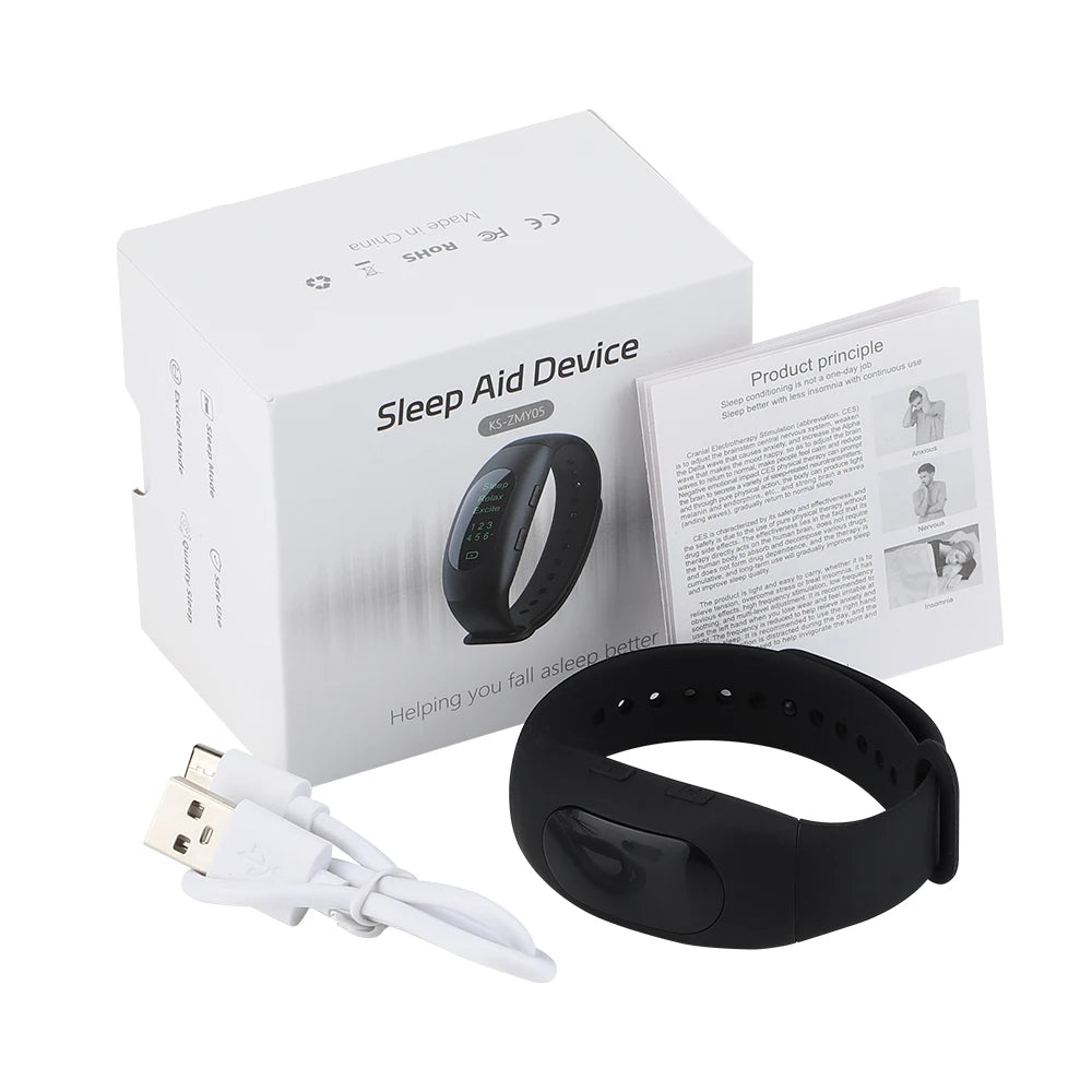 Intelligent Electronic Sleep Device – Microcurrent Pulse Rest Hypnosis Wristband for Insomnia and Anxiety Relief