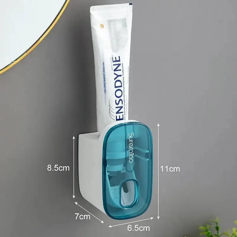 Automatic Toothpaste Dispenser & Toothbrush Holder – Wall-Mount Bathroom Accessories, Lazy Toothpaste Squeezer