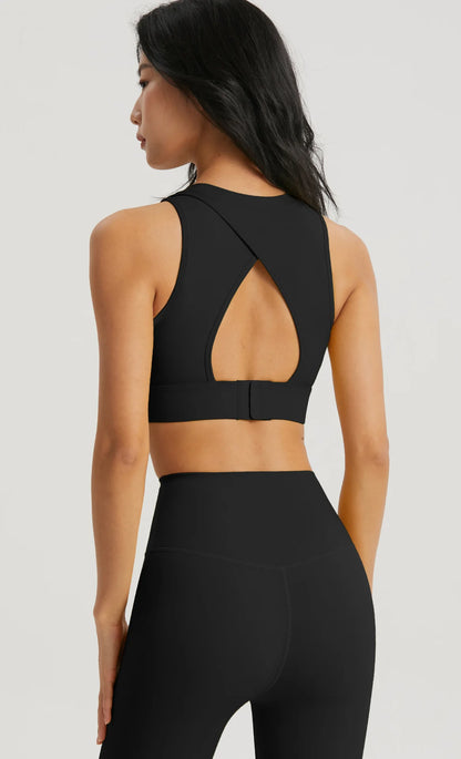 INLUMINE Anti-Light Sports Bra – Backless Yoga & Gym Fitness Top for Women