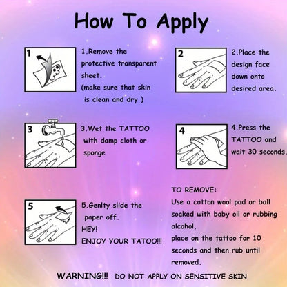 14-Sheet Glitter Unicorn Temporary Tattoos - Colorful Kids' Body Art & Decorative Stickers