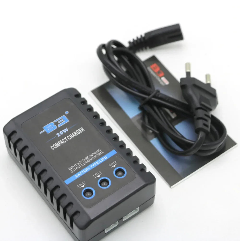 MAX RC B3 20W Pro Compact Balance Charger – 2S 3S 7.4V 11.1V Lithium LiPo Battery Charger