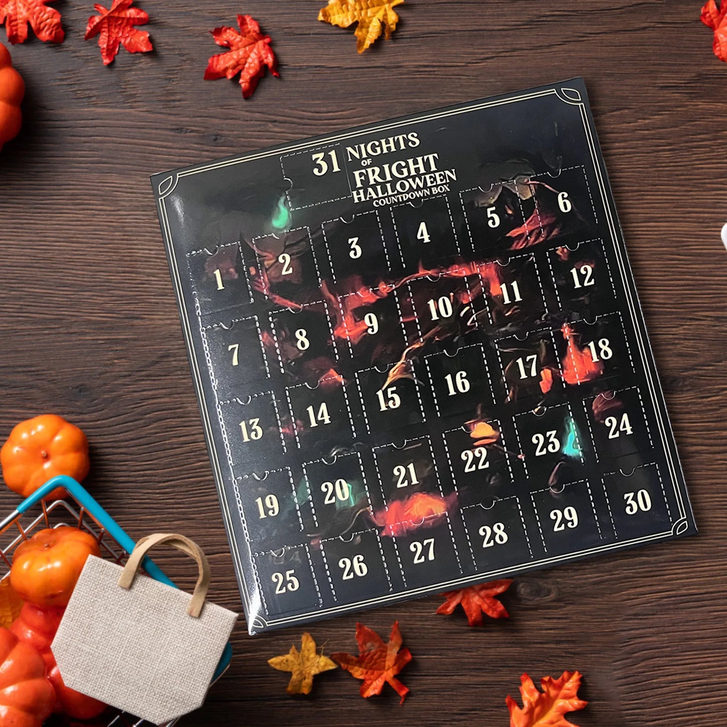 Halloween Advent Calendar - 7/15/31-Day Countdown with Collectible Eerie Figurines Gift Box