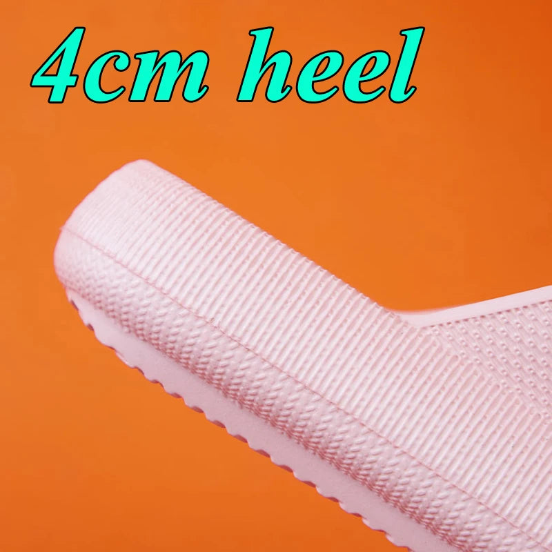 Thick Platform Cloud Slippers Women - Fashion Buckle Soft Sole Pillow Slides Sandals for Summer Beach, Non-Slip Flip Flops