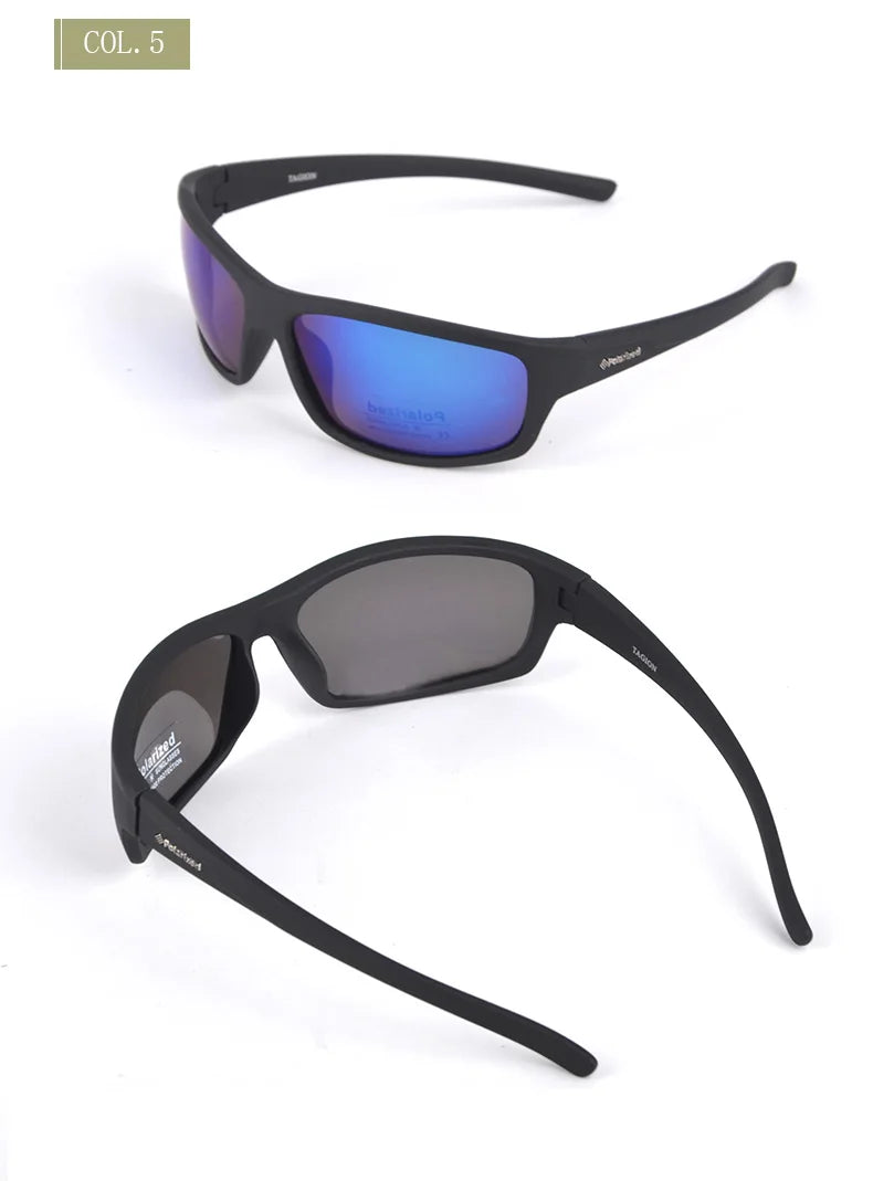 Men's Polarized Sport Sunglasses – UV400 Hiking Glasses with Polaroid Lenses, TG5104 Hipster Style
