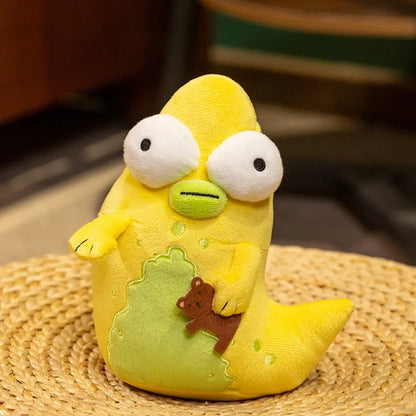 19cm Solar Opposites Yellow Monster Plush – Cute Big-Eyed Anime Stuffed Doll, Soft Cuddly Plushie Birthday Gift